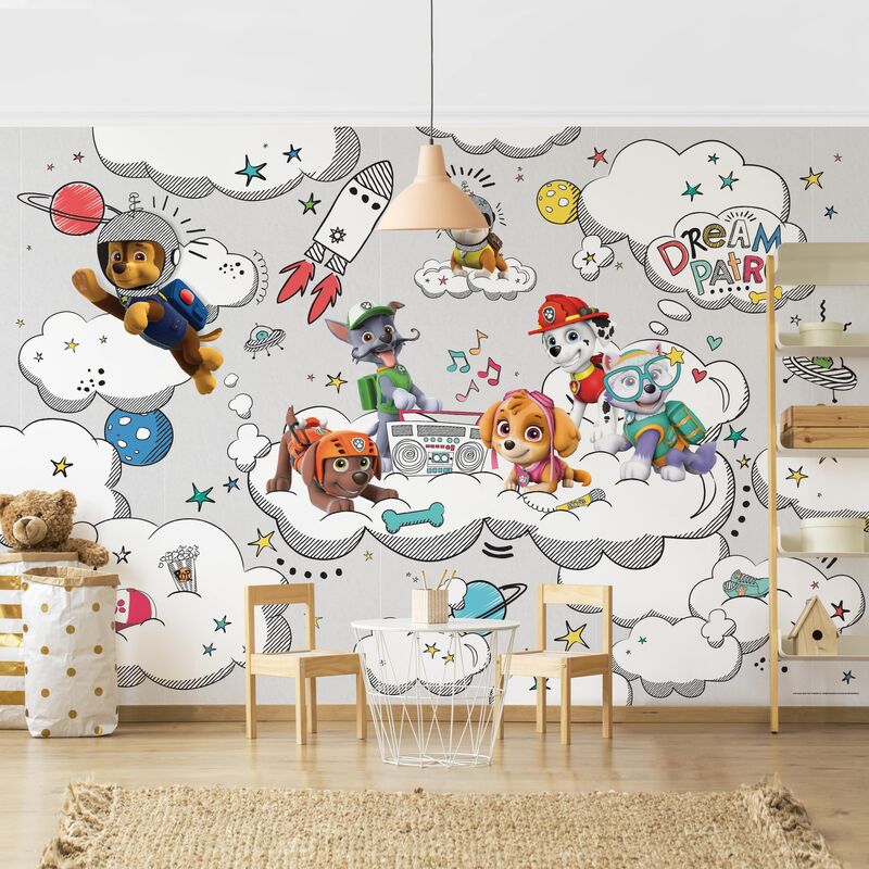 Papel pintado adhesivo - Paw Patrol - On Cloud Nine - Mural apaisado Dimensión LxA: 255cm x 384cm
Papel pintado adhesivo - Paw Patrol - On Cloud Nine - Mural apaisado Dimensión LxA: 255cm x 384cm