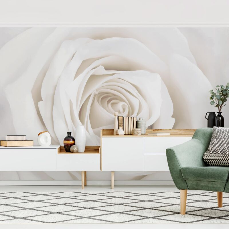 Papel pintado adhesivo - Pretty White Rose - Mural apaisado Dimensión LxA: 225cm x 336cm
Papel pintado adhesivo - Pretty White Rose - Mural apaisado Dimensión LxA: 225cm x 336cm