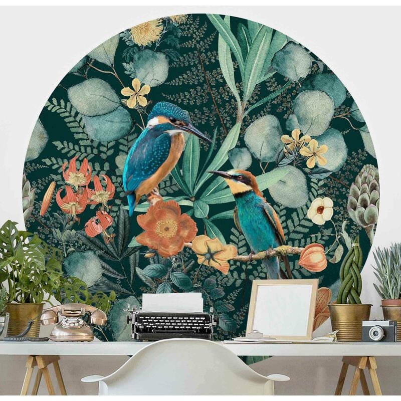 Bilderwelten - Papel pintado redondo autoadhesivo - Floral Paradise Kingfisher And Hummingbird Dimensión LxA: 175cm x 175cm Material: Vellón
Bilderwelten - Papel pintado redondo autoadhesivo - Floral Paradise Kingfisher And Hummingbird Dimensión LxA: 175cm x 175cm Material: Vellón
