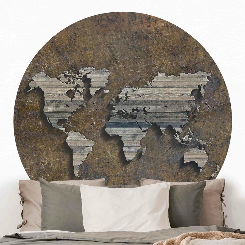 Papel pintado redondo autoadhesivo - Wood World Map Dimensión LxA: 200cm x 200cm
Papel pintado redondo autoadhesivo - Wood World Map Dimensión LxA: 200cm x 200cm