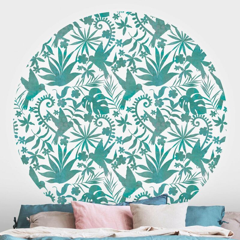 Papel pintado redondo autoadhesivo - Watercolor Hummingbird And Plants Silhouettes Pattern In Turquoise Dimensión LxA: 100cm x 100cm
Papel pintado redondo autoadhesivo - Watercolor Hummingbird And Plants Silhouettes Pattern In Turquoise Dimensión LxA: 100cm x 100cm