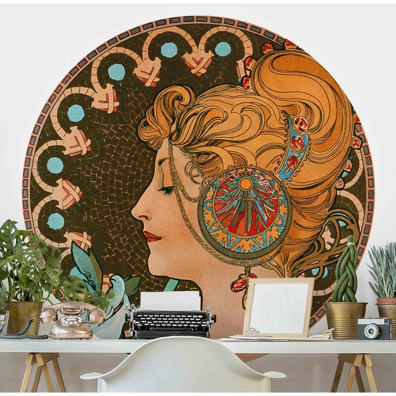Papel pintado redondo autoadhesivo - Alfons Mucha - The Feather Dimensión LxA: 75cm x 75cm
Papel pintado redondo autoadhesivo - Alfons Mucha - The Feather Dimensión LxA: 75cm x 75cm