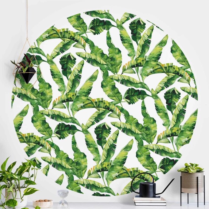 Papel pintado redondo autoadhesivo - Banana Leaf Watercolor Pattern Dimensión LxA: 225cm x 225cm
Papel pintado redondo autoadhesivo - Banana Leaf Watercolor Pattern Dimensión LxA: 225cm x 225cm