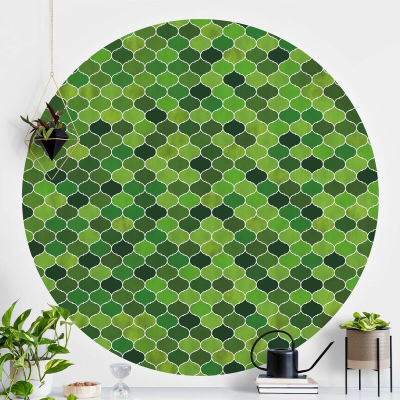 Papel pintado redondo autoadhesivo - Moroccan Watercolor Pattern Green Dimensión LxA: 50cm x 50cm
Papel pintado redondo autoadhesivo - Moroccan Watercolor Pattern Green Dimensión LxA: 50cm x 50cm