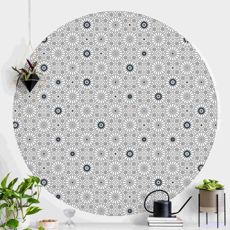 Papel pintado redondo autoadhesivo - Moroccan Flower Line Pattern Dimensión LxA: 175cm x 175cm
Papel pintado redondo autoadhesivo - Moroccan Flower Line Pattern Dimensión LxA: 175cm x 175cm