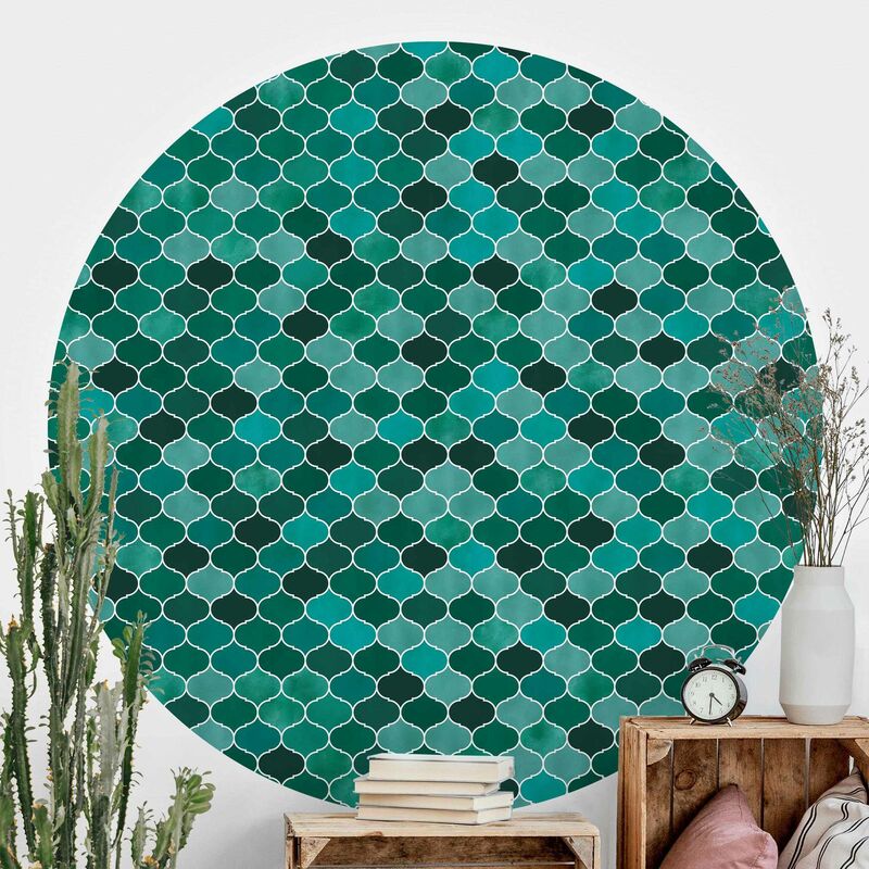 Papel pintado redondo autoadhesivo - Moroccan Watercolor Pattern Dimensión LxA: 75cm x 75cm
Papel pintado redondo autoadhesivo - Moroccan Watercolor Pattern Dimensión LxA: 75cm x 75cm
