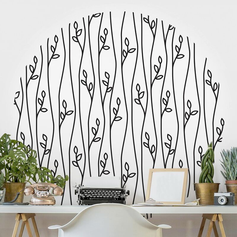 Papel pintado redondo autoadhesivo - Natural Pattern Plant Lines In Black Dimensión LxA: 122cm x 122cm
Papel pintado redondo autoadhesivo - Natural Pattern Plant Lines In Black Dimensión LxA: 122cm x 122cm