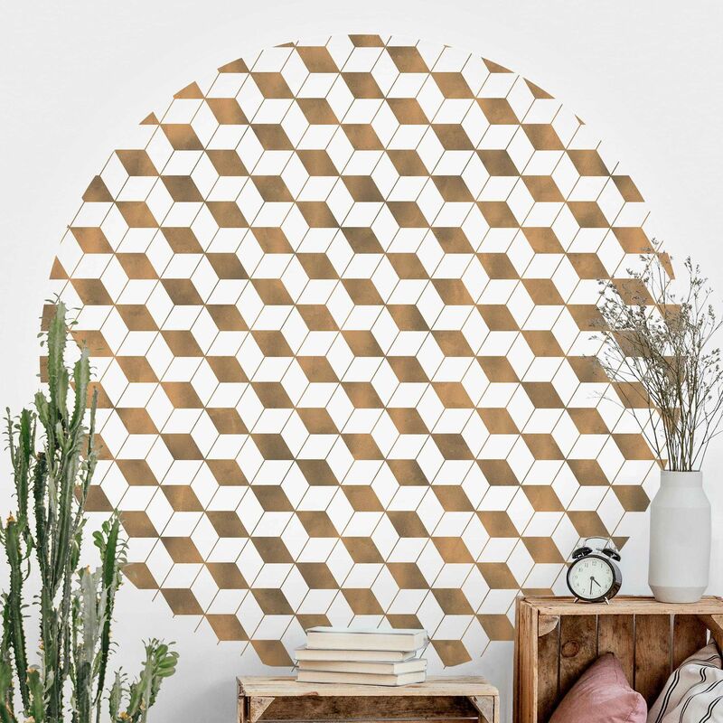 Papel pintado redondo autoadhesivo - Cube Pattern In 3D Gold Dimensión LxA: 75cm x 75cm
Papel pintado redondo autoadhesivo - Cube Pattern In 3D Gold Dimensión LxA: 75cm x 75cm