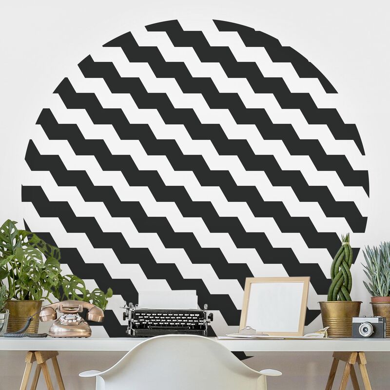 Papel pintado redondo autoadhesivo - Zig Zag Pattern Geometry Black And White Dimensión LxA: 100cm x 100cm
Papel pintado redondo autoadhesivo - Zig Zag Pattern Geometry Black And White Dimensión LxA: 100cm x 100cm