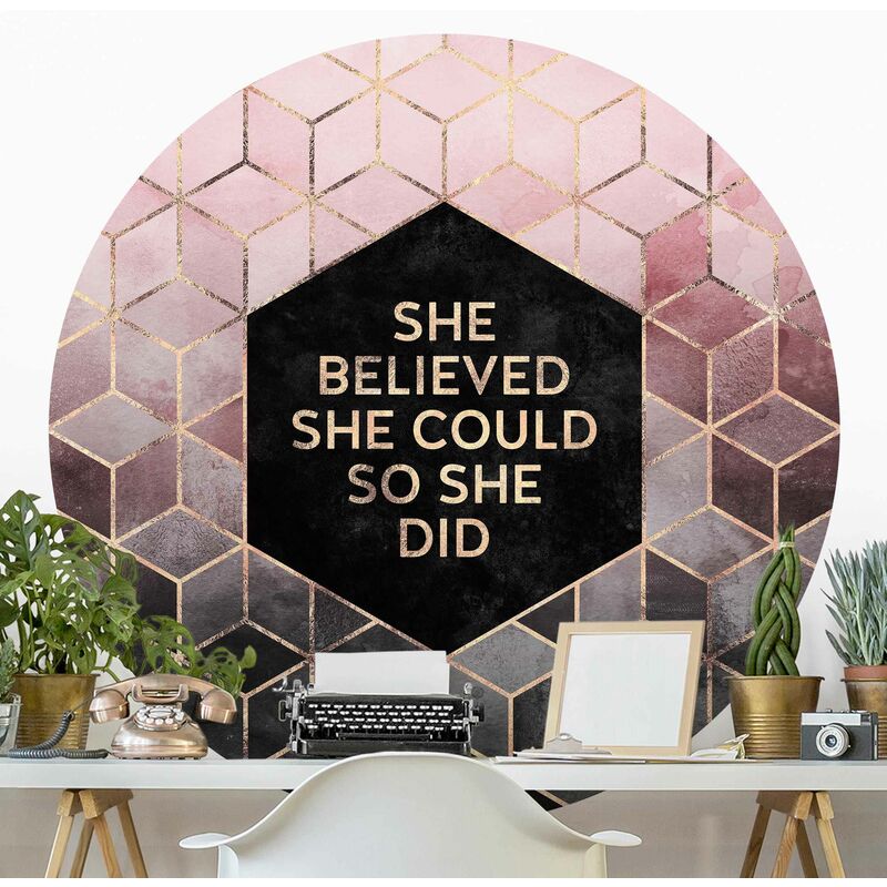 Papel pintado redondo autoadhesivo - Elisabeth Fredriksson - She Believed She Could Rosé Gold Dimensión LxA: 175cm x 175cm
Papel pintado redondo autoadhesivo - Elisabeth Fredriksson - She Believed She Could Rosé Gold Dimensión LxA: 175cm x 175cm