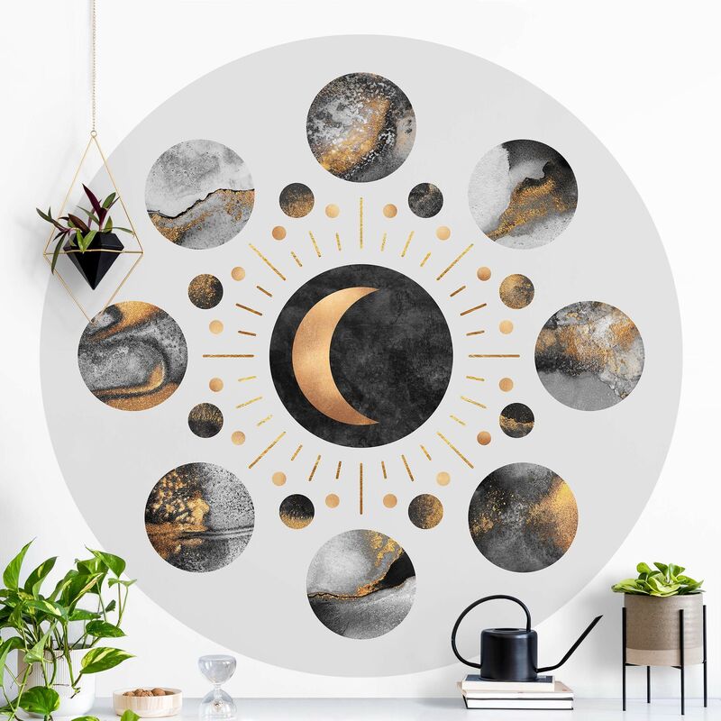 Papel pintado redondo autoadhesivo - Elisabeth Fredriksson - Moon Phases Abstract Gold Dimensión LxA: 75cm x 75cm
Papel pintado redondo autoadhesivo - Elisabeth Fredriksson - Moon Phases Abstract Gold Dimensión LxA: 75cm x 75cm