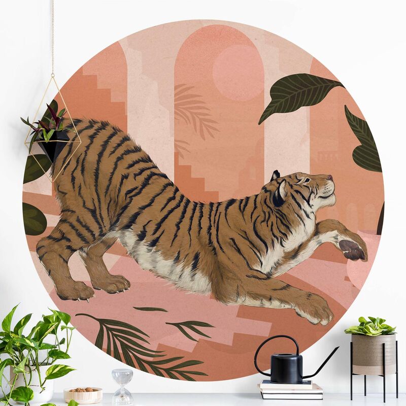 Papel pintado redondo autoadhesivo - Laura Graves - Illustration Tiger In Pastel Pink Painting Dimensión LxA: 244cm x 244cm
Papel pintado redondo autoadhesivo - Laura Graves - Illustration Tiger In Pastel Pink Painting Dimensión LxA: 244cm x 244cm