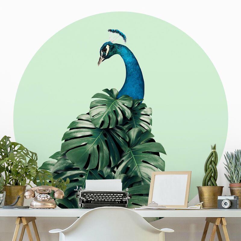 Papel pintado redondo autoadhesivo - Peacock With Monstera Leaves Dimensión LxA: 225cm x 225cm
Papel pintado redondo autoadhesivo - Peacock With Monstera Leaves Dimensión LxA: 225cm x 225cm