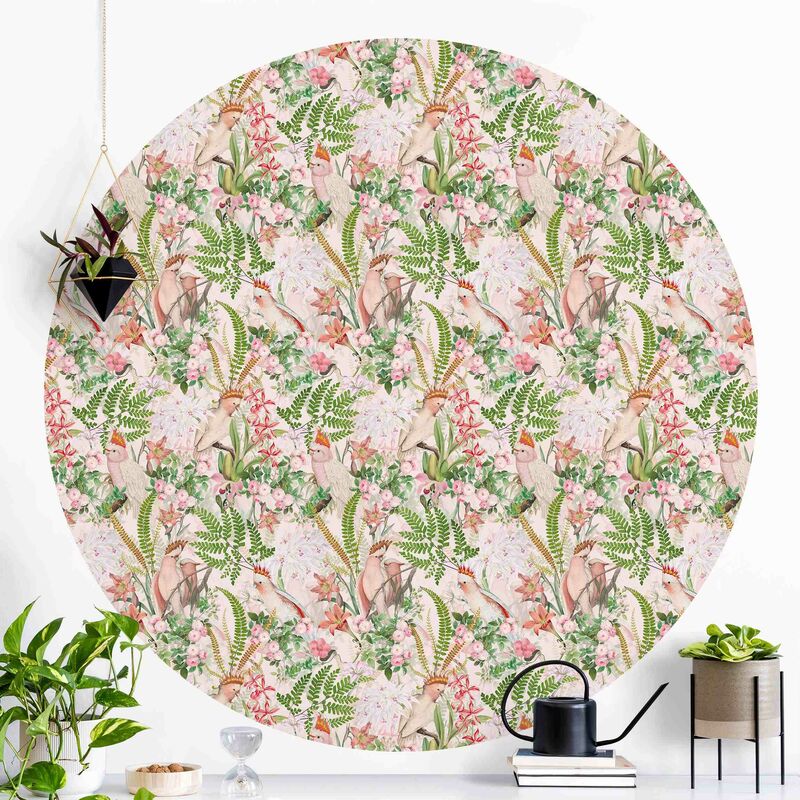 Papel pintado redondo autoadhesivo - Pink Cockatoos With Flowers Dimensión LxA: 200cm x 200cm
Papel pintado redondo autoadhesivo - Pink Cockatoos With Flowers Dimensión LxA: 200cm x 200cm