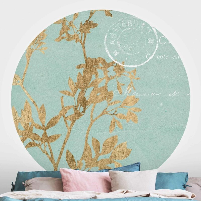 Bilderwelten - Papel pintado redondo autoadhesivo - Golden Leaves On Turquoise I Dimensión LxA: 244cm x 244cm
Bilderwelten - Papel pintado redondo autoadhesivo - Golden Leaves On Turquoise I Dimensión LxA: 244cm x 244cm