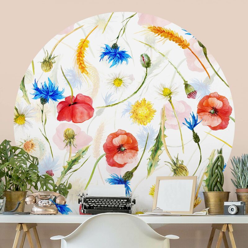 Papel pintado redondo autoadhesivo - Watercolour Wild Flowers With Poppies Dimensión LxA: 122cm x 122cm
Papel pintado redondo autoadhesivo - Watercolour Wild Flowers With Poppies Dimensión LxA: 122cm x 122cm