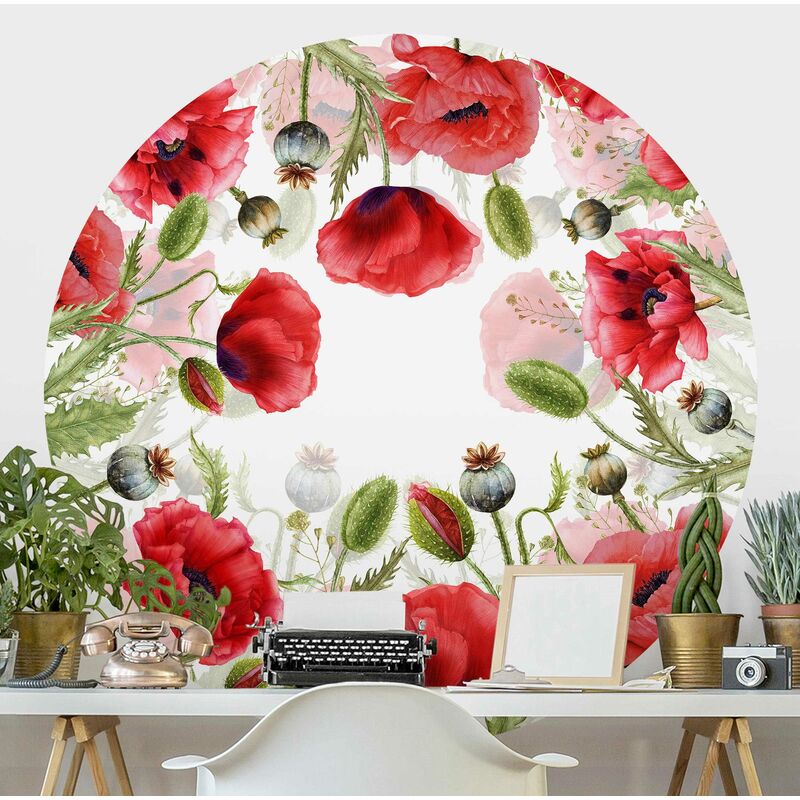 Papel pintado redondo autoadhesivo - Illustrated Poppies Dimensión LxA: 122cm x 122cm
Papel pintado redondo autoadhesivo - Illustrated Poppies Dimensión LxA: 122cm x 122cm