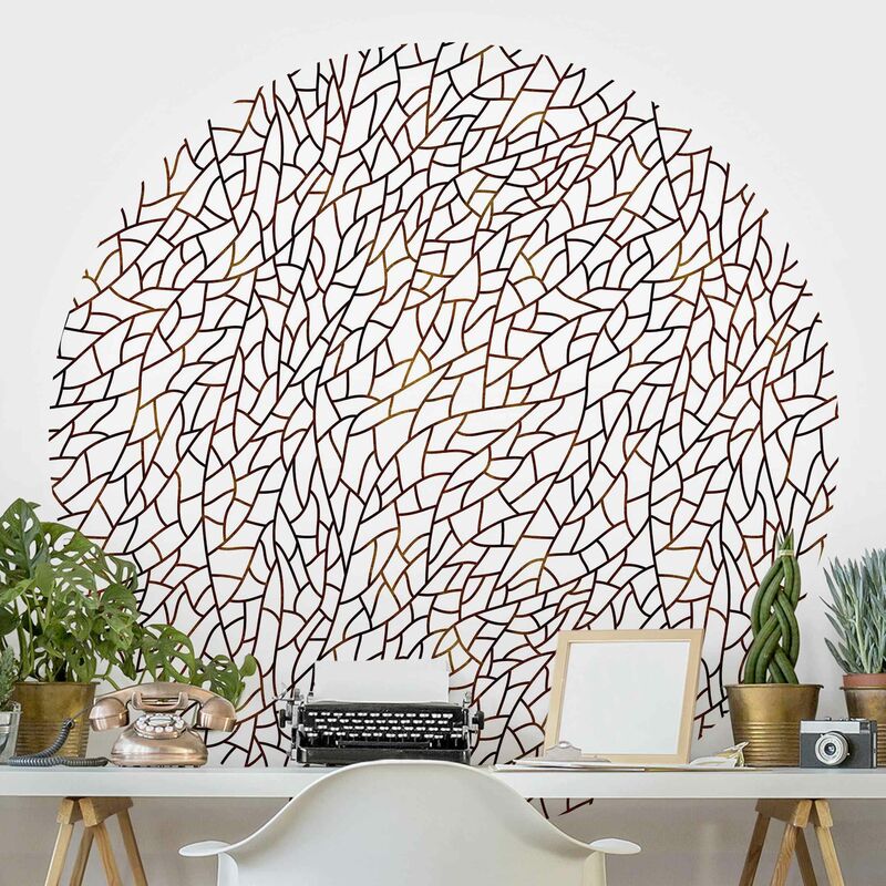 Papel pintado redondo autoadhesivo - Mosaic Lines Pattern Brown Gold Dimensión LxA: 244cm x 244cm
Papel pintado redondo autoadhesivo - Mosaic Lines Pattern Brown Gold Dimensión LxA: 244cm x 244cm