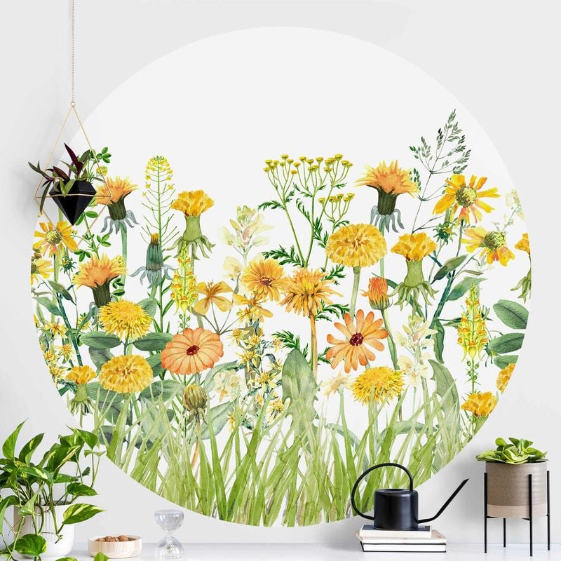 Papel pintado redondo autoadhesivo - Watercolour Flower Meadow In Gelb Dimensión LxA: 50cm x 50cm
Papel pintado redondo autoadhesivo - Watercolour Flower Meadow In Gelb Dimensión LxA: 50cm x 50cm