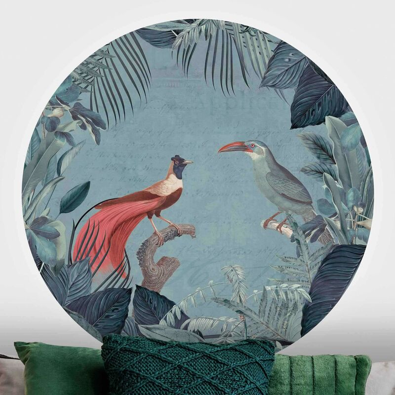 Papel pintado redondo autoadhesivo - Blue Gray Paradise With Tropical Birds Dimensión LxA: 122cm x 122cm
Papel pintado redondo autoadhesivo - Blue Gray Paradise With Tropical Birds Dimensión LxA: 122cm x 122cm