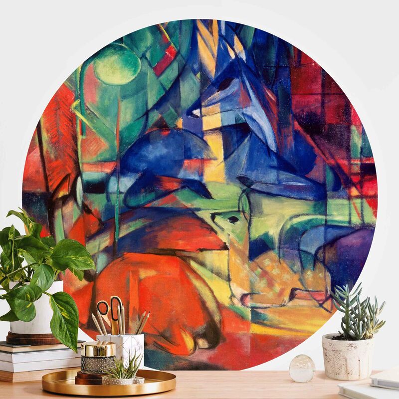 Papel pintado redondo autoadhesivo - Franz Marc - Deer In The Forest Dimensión LxA: 175cm x 175cm
Papel pintado redondo autoadhesivo - Franz Marc - Deer In The Forest Dimensión LxA: 175cm x 175cm