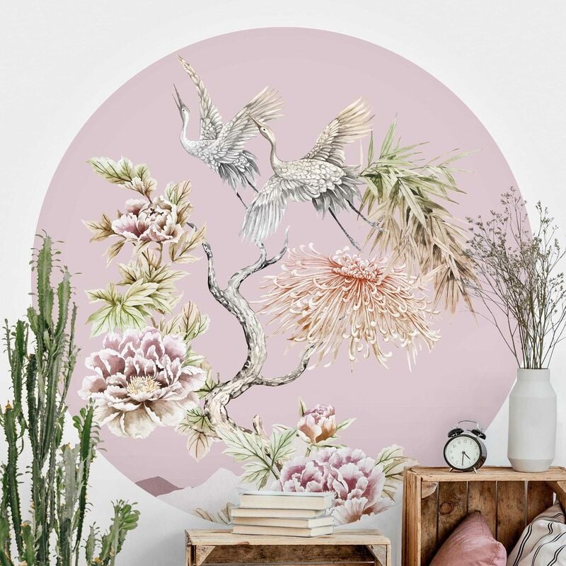 Papel pintado redondo autoadhesivo - Watercolor Storks In Flight With Flowers On Pink Dimensión LxA: 100cm x 100cm
Papel pintado redondo autoadhesivo - Watercolor Storks In Flight With Flowers On Pink Dimensión LxA: 100cm x 100cm