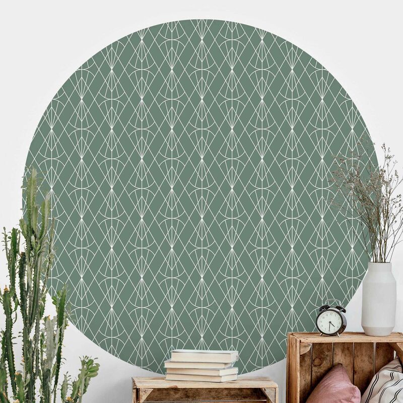 Papel pintado redondo autoadhesivo - Art Deco Diamond Pattern In Front Of Green XXL Dimensión LxA: 75cm x 75cm
Papel pintado redondo autoadhesivo - Art Deco Diamond Pattern In Front Of Green XXL Dimensión LxA: 75cm x 75cm