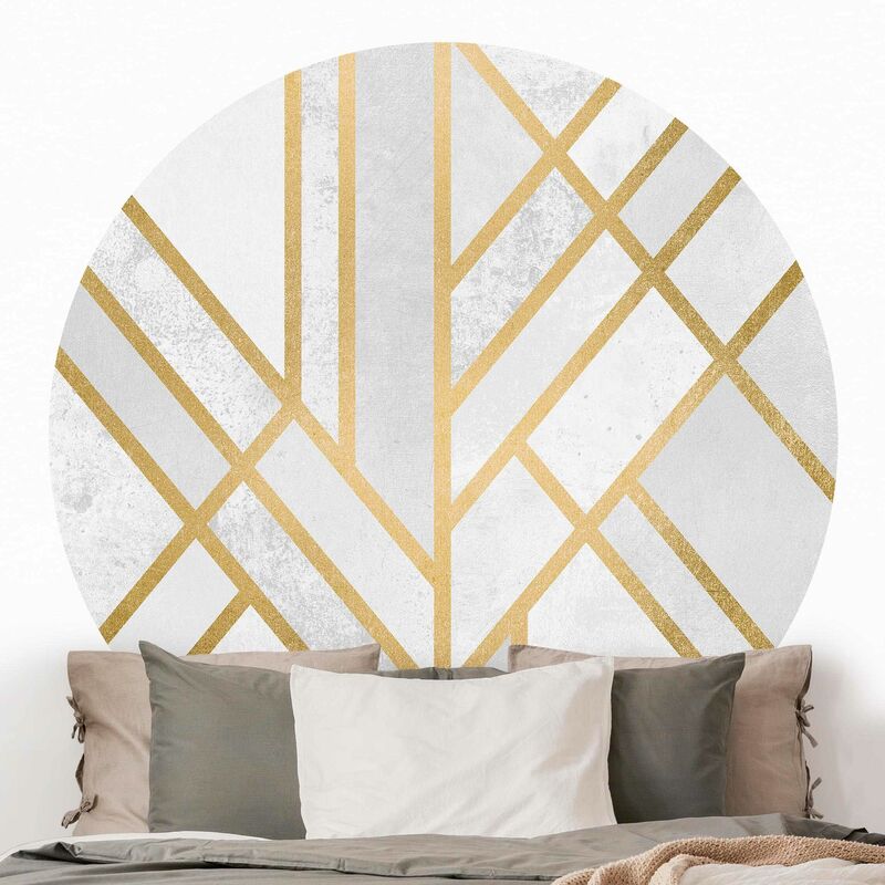 Papel pintado redondo autoadhesivo - Elisabeth Fredriksson - Art Deco Geometry White Gold Dimensión LxA: 75cm x 75cm
Papel pintado redondo autoadhesivo - Elisabeth Fredriksson - Art Deco Geometry White Gold Dimensión LxA: 75cm x 75cm