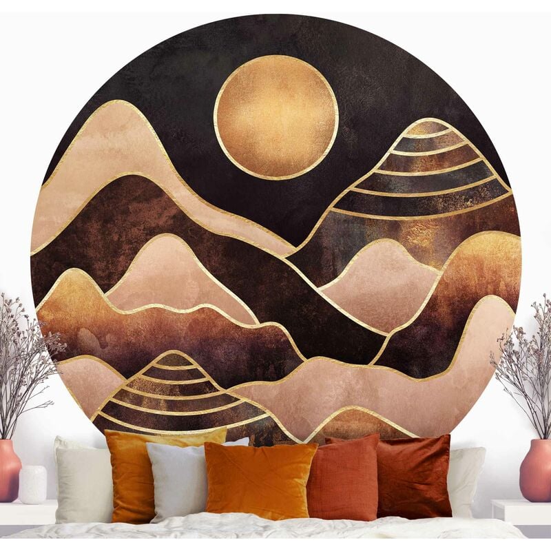 Papel pintado redondo autoadhesivo - Elisabeth Fredriksson - Golden Sun Abstract Mountains Dimensión LxA: 100cm x 100cm
Papel pintado redondo autoadhesivo - Elisabeth Fredriksson - Golden Sun Abstract Mountains Dimensión LxA: 100cm x 100cm