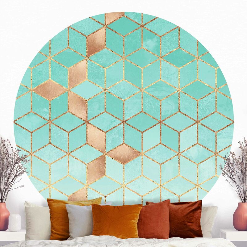 Papel pintado redondo autoadhesivo - Elisabeth Fredriksson - Turquoise White Golden Geometry Dimensión LxA: 50cm x 50cm
Papel pintado redondo autoadhesivo - Elisabeth Fredriksson - Turquoise White Golden Geometry Dimensión LxA: 50cm x 50cm