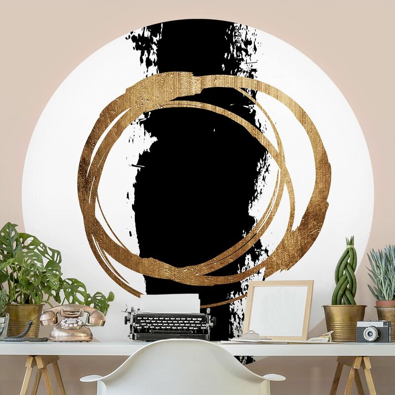 Papel pintado redondo autoadhesivo - Abstract Shapes - Gold And Black Dimensión LxA: 100cm x 100cm
Papel pintado redondo autoadhesivo - Abstract Shapes - Gold And Black Dimensión LxA: 100cm x 100cm