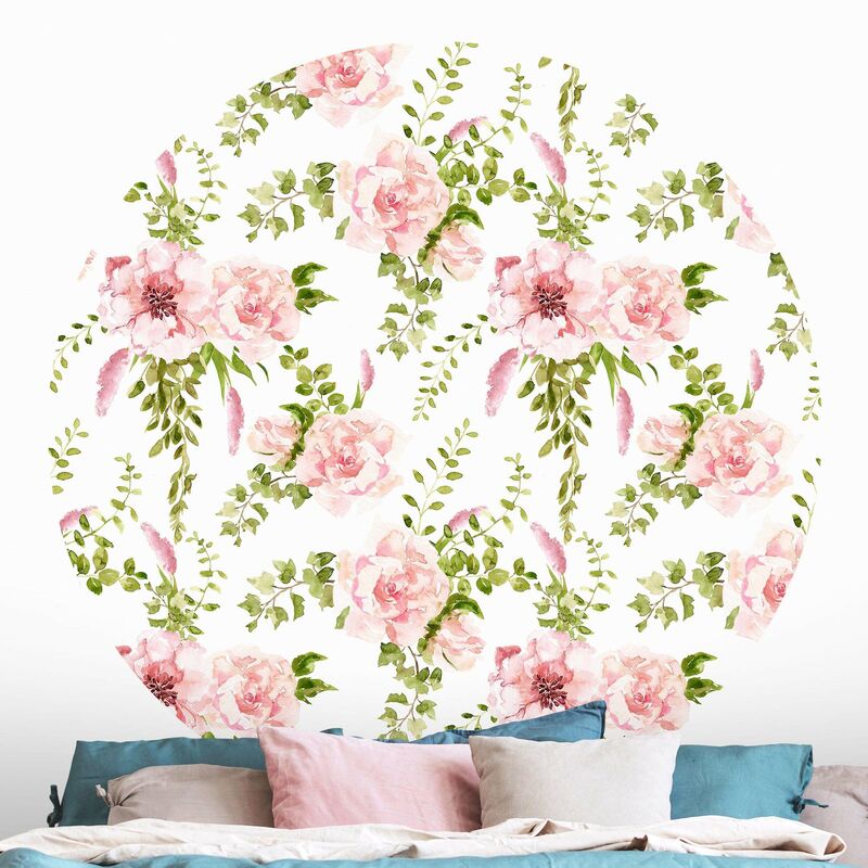 Papel pintado redondo autoadhesivo - Green Leaves With Pink Flowers In Watercolor Dimensión LxA: 122cm x 122cm
Papel pintado redondo autoadhesivo - Green Leaves With Pink Flowers In Watercolor Dimensión LxA: 122cm x 122cm