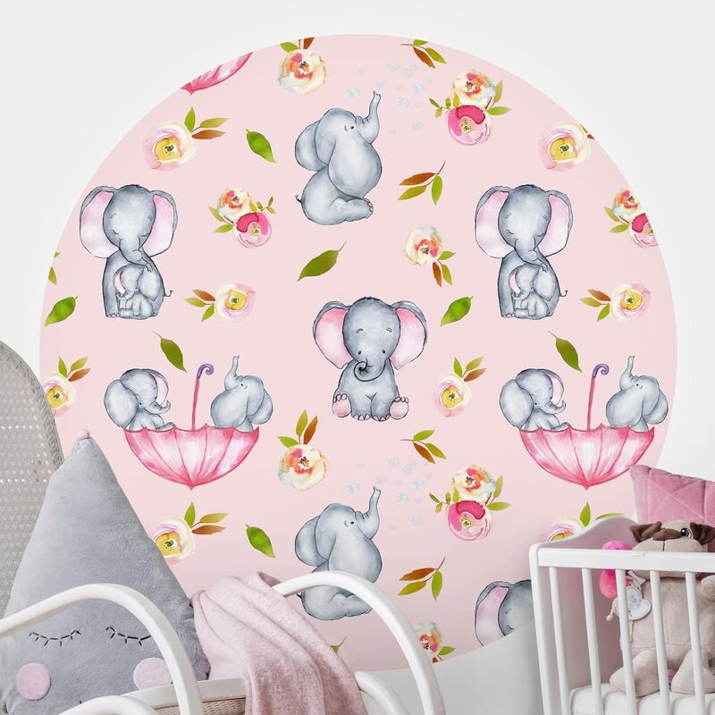 Papel pintado redondo autoadhesivo - Elephant With Flowers In Front Of Pink Dimensión LxA: 244cm x 244cm
Papel pintado redondo autoadhesivo - Elephant With Flowers In Front Of Pink Dimensión LxA: 244cm x 244cm