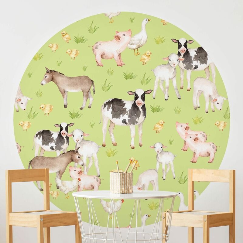 Papel pintado redondo autoadhesivo - Green Meadow With Cows And Chickens Dimensión LxA: 200cm x 200cm
Papel pintado redondo autoadhesivo - Green Meadow With Cows And Chickens Dimensión LxA: 200cm x 200cm