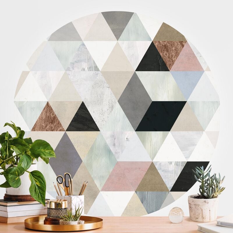 Papel pintado redondo autoadhesivo - Watercolor Mosaic With Triangles I Dimensión LxA: 150cm x 150cm
Papel pintado redondo autoadhesivo - Watercolor Mosaic With Triangles I Dimensión LxA: 150cm x 150cm