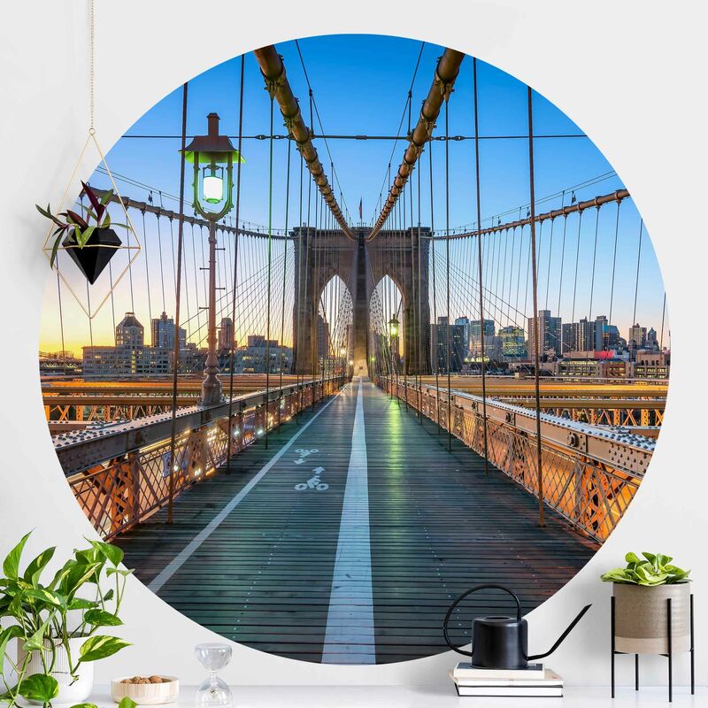 Papel pintado redondo autoadhesivo - Dawn On The Brooklyn Bridge Dimensión LxA: 225cm x 225cm
Papel pintado redondo autoadhesivo - Dawn On The Brooklyn Bridge Dimensión LxA: 225cm x 225cm