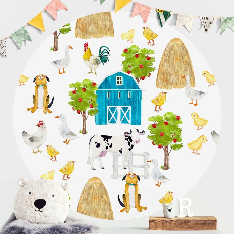 Papel pintado redondo autoadhesivo - Watercolour Farm House Illustration Dimensión LxA: 100cm x 100cm
Papel pintado redondo autoadhesivo - Watercolour Farm House Illustration Dimensión LxA: 100cm x 100cm