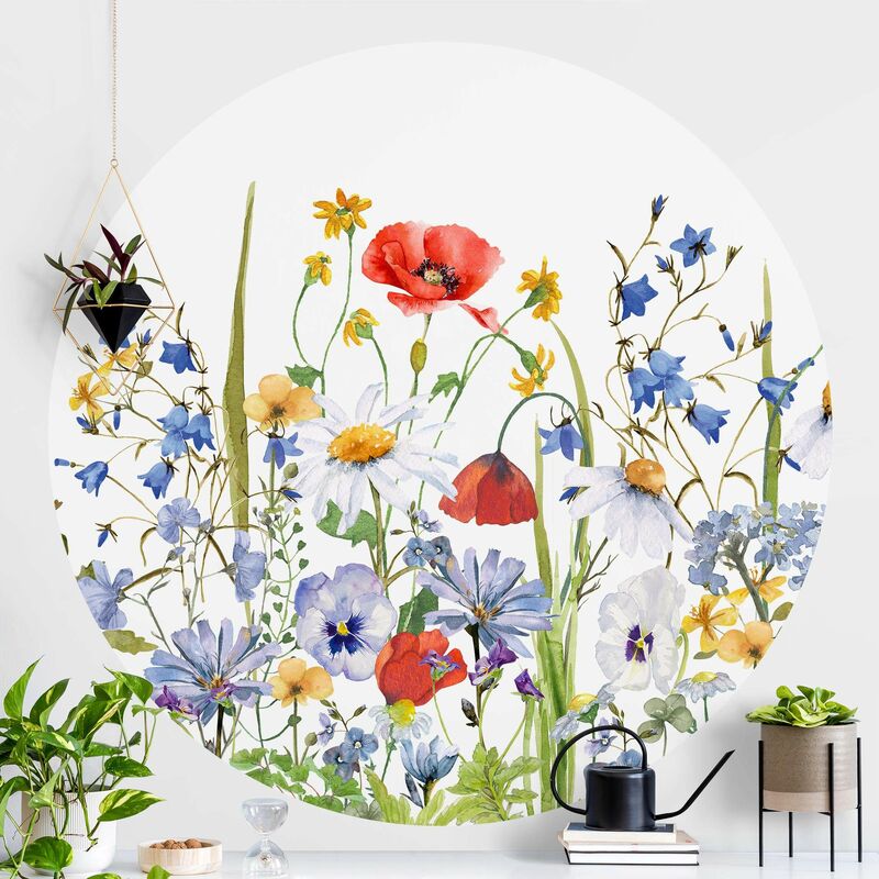 Papel pintado redondo autoadhesivo - Watercolour Flower Meadow With Poppies Dimensión LxA: 100cm x 100cm
Papel pintado redondo autoadhesivo - Watercolour Flower Meadow With Poppies Dimensión LxA: 100cm x 100cm
