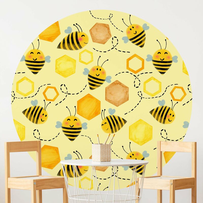 Bilderwelten - Papel pintado redondo autoadhesivo - Sweet Honey With Bees Illustration Dimensión LxA: 200cm x 200cm
Bilderwelten - Papel pintado redondo autoadhesivo - Sweet Honey With Bees Illustration Dimensión LxA: 200cm x 200cm