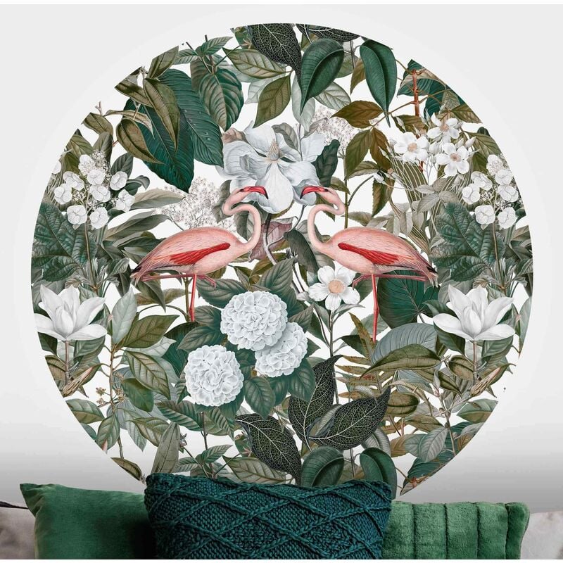 Papel pintado redondo autoadhesivo - Pink Flamingos With Leaves And White Flowers Dimensión LxA: 50cm x 50cm
Papel pintado redondo autoadhesivo - Pink Flamingos With Leaves And White Flowers Dimensión LxA: 50cm x 50cm