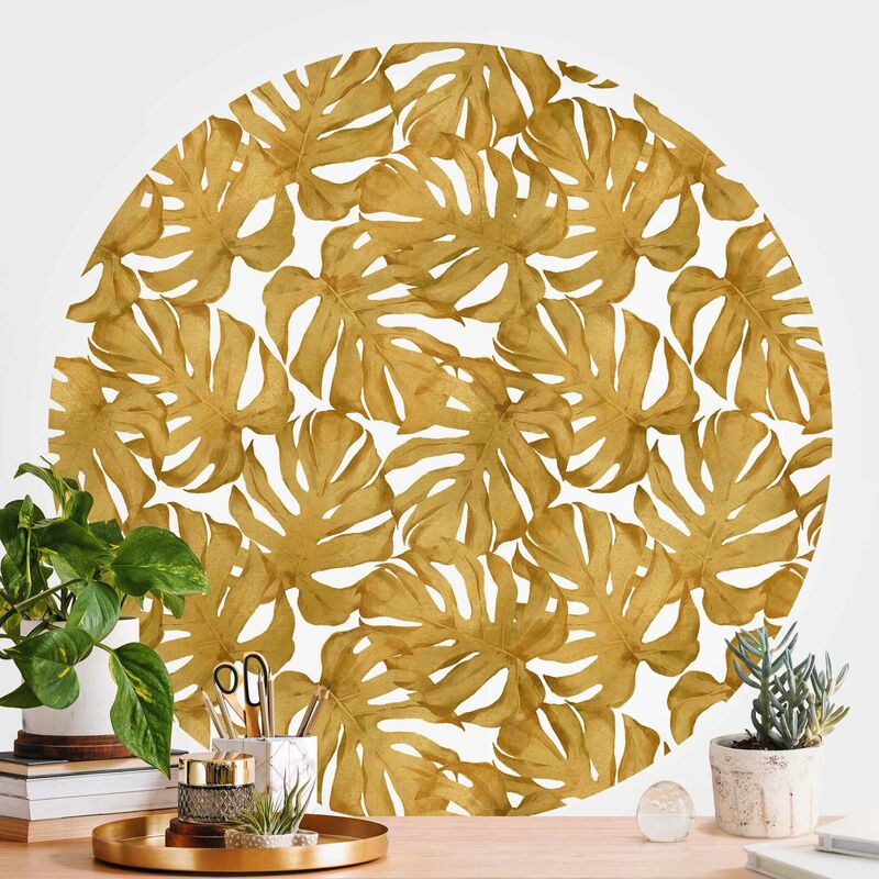 Papel pintado redondo autoadhesivo - Watercolor Monstera Leaves In Gold Dimensión LxA: 50cm x 50cm
Papel pintado redondo autoadhesivo - Watercolor Monstera Leaves In Gold Dimensión LxA: 50cm x 50cm
