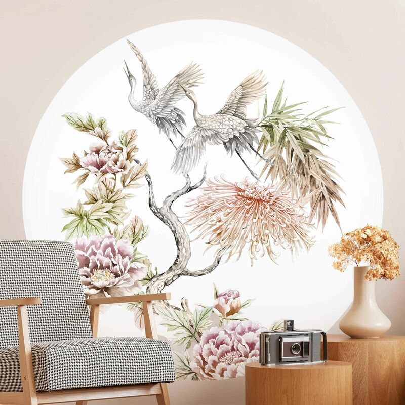 Papel pintado redondo autoadhesivo - Watercolor Storks In Flight With Flowers Dimensión LxA: 244cm x 244cm
Papel pintado redondo autoadhesivo - Watercolor Storks In Flight With Flowers Dimensión LxA: 244cm x 244cm