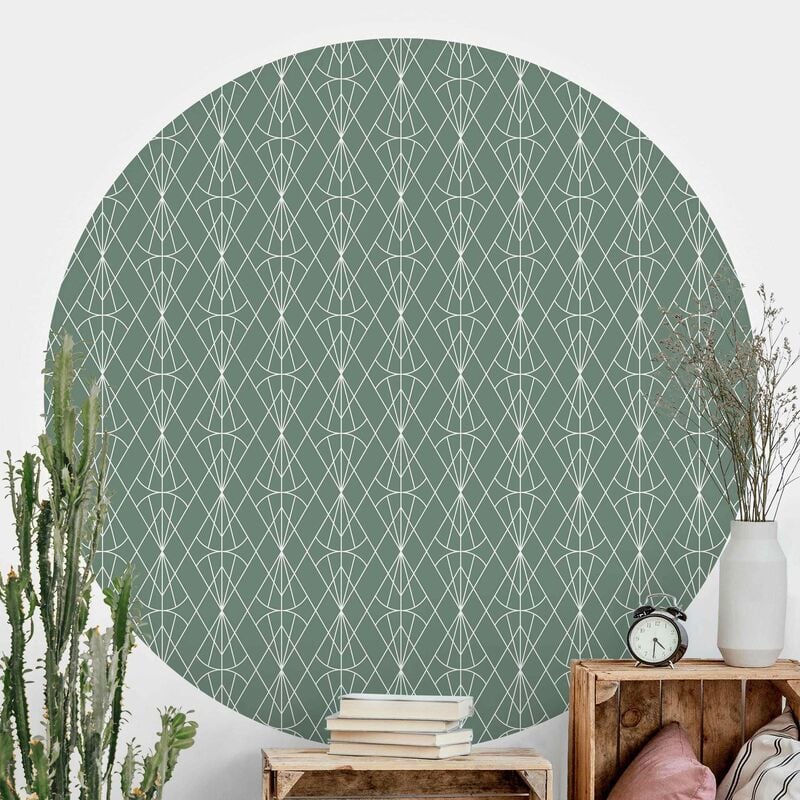 Papel pintado redondo autoadhesivo - Art Deco Diamond Pattern In Front Of Green XXL Dimensión LxA: 175cm x 175cm
Papel pintado redondo autoadhesivo - Art Deco Diamond Pattern In Front Of Green XXL Dimensión LxA: 175cm x 175cm