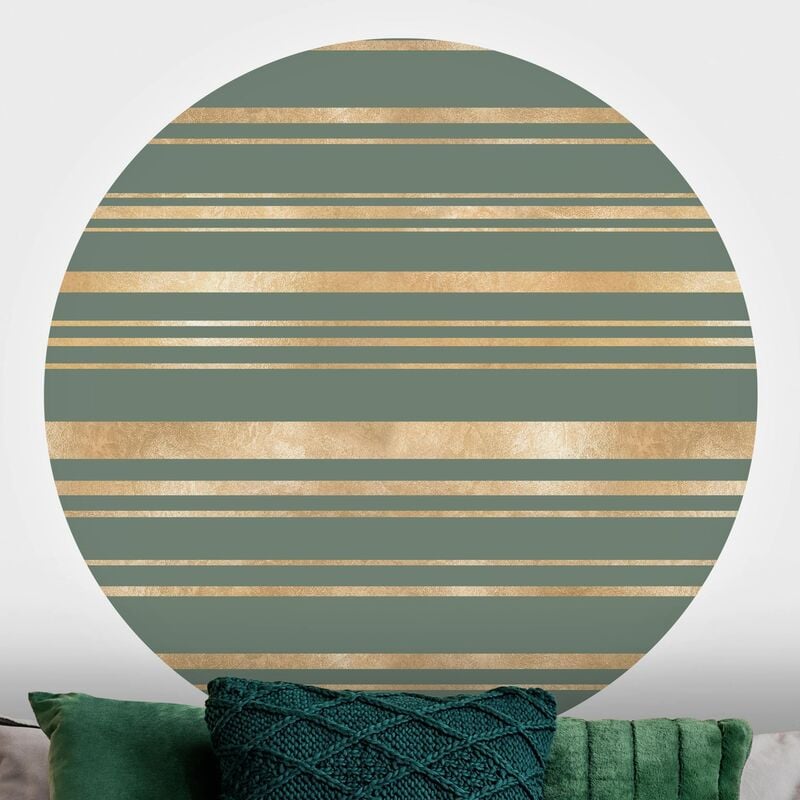 Papel pintado redondo autoadhesivo - Golden Stripes From Green Dimensión LxA: 225cm x 225cm
Papel pintado redondo autoadhesivo - Golden Stripes From Green Dimensión LxA: 225cm x 225cm