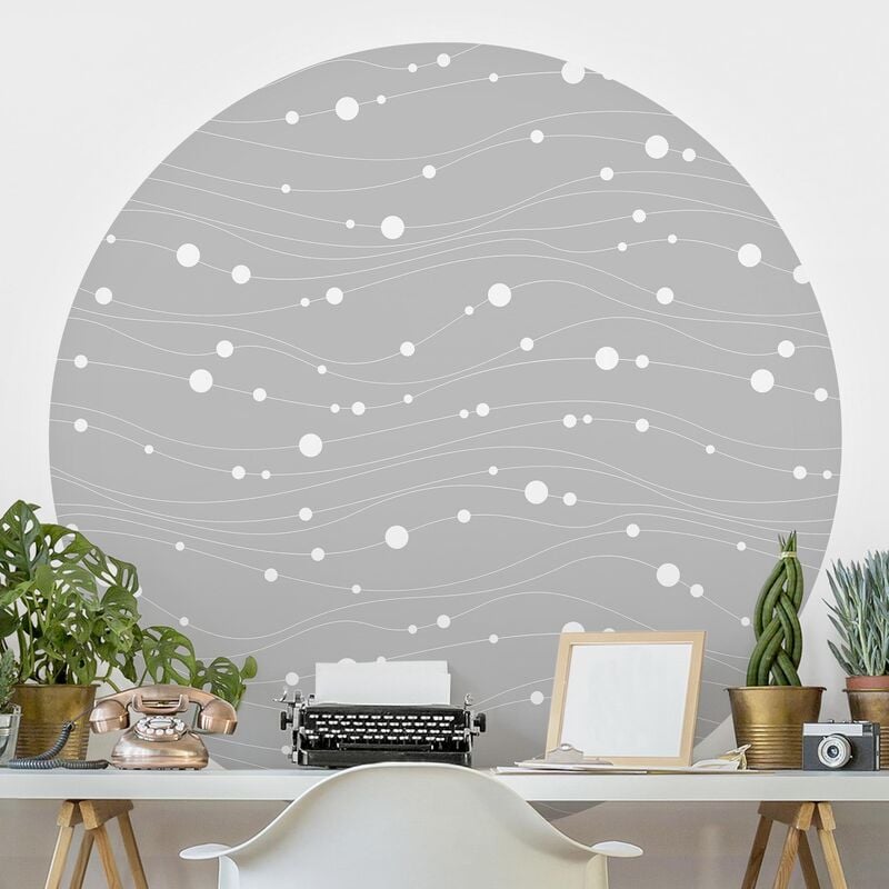 Papel pintado redondo autoadhesivo - Points On Wave Pattern In Front Of Gray Dimensión LxA: 200cm x 200cm
Papel pintado redondo autoadhesivo - Points On Wave Pattern In Front Of Gray Dimensión LxA: 200cm x 200cm