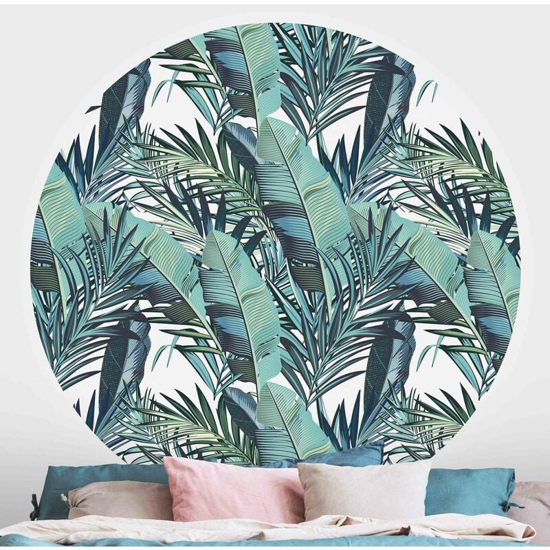 Papel pintado redondo autoadhesivo - Turquoise Leaves Jungle Pattern Dimensión LxA: 75cm x 75cm
Papel pintado redondo autoadhesivo - Turquoise Leaves Jungle Pattern Dimensión LxA: 75cm x 75cm