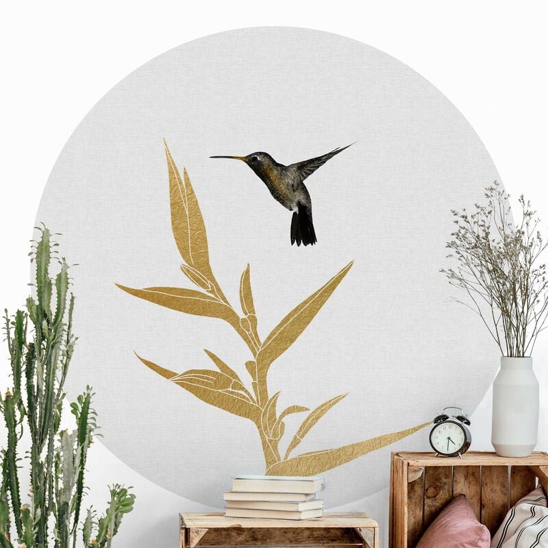 Papel pintado redondo autoadhesivo - Hummingbird And Tropical Golden Blossom II Dimensión LxA: 150cm x 150cm
Papel pintado redondo autoadhesivo - Hummingbird And Tropical Golden Blossom II Dimensión LxA: 150cm x 150cm