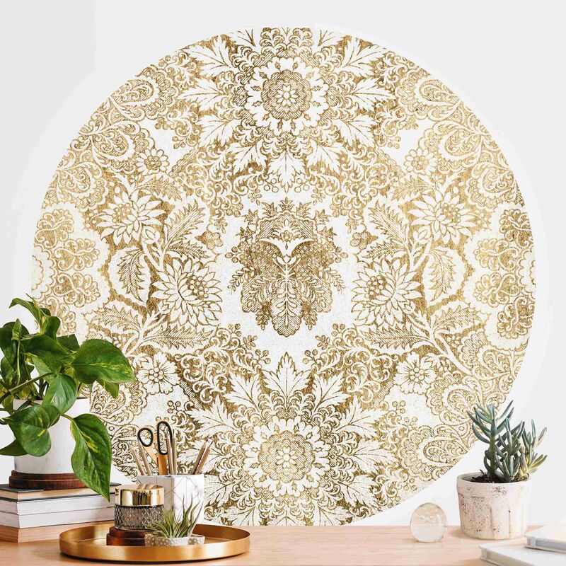 Papel pintado redondo autoadhesivo - Antique Baroque Wallpaper In Gold Dimensión LxA: 75cm x 75cm
Papel pintado redondo autoadhesivo - Antique Baroque Wallpaper In Gold Dimensión LxA: 75cm x 75cm