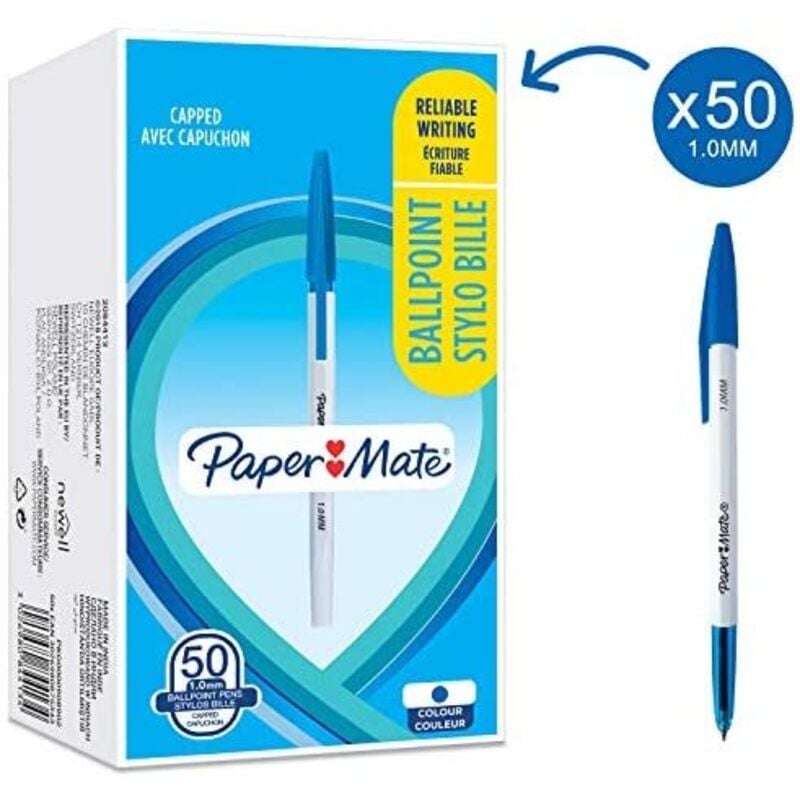 Genérica - Paper mate 045 bolgrafo 10mm azul -50u-
Genérica - Paper mate 045 bolgrafo 10mm azul -50u-