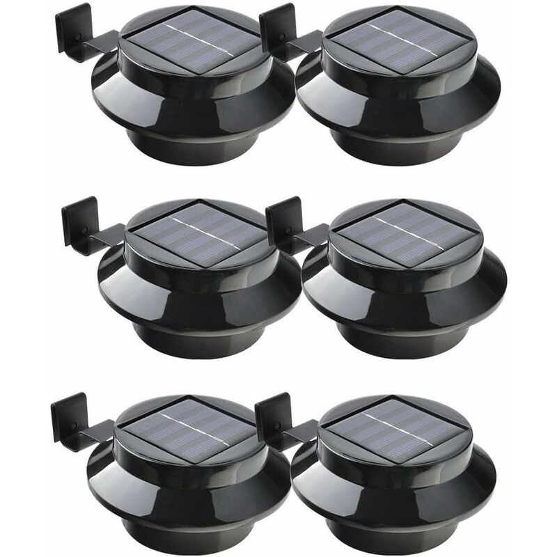 Abcrital - Paquete de 6 luces LED con energía solar para canal, valla, techo, canal, jardín, patio, pared, negro
Abcrital - Paquete de 6 luces LED con energía solar para canal, valla, techo, canal, jardín, patio, pared, negro